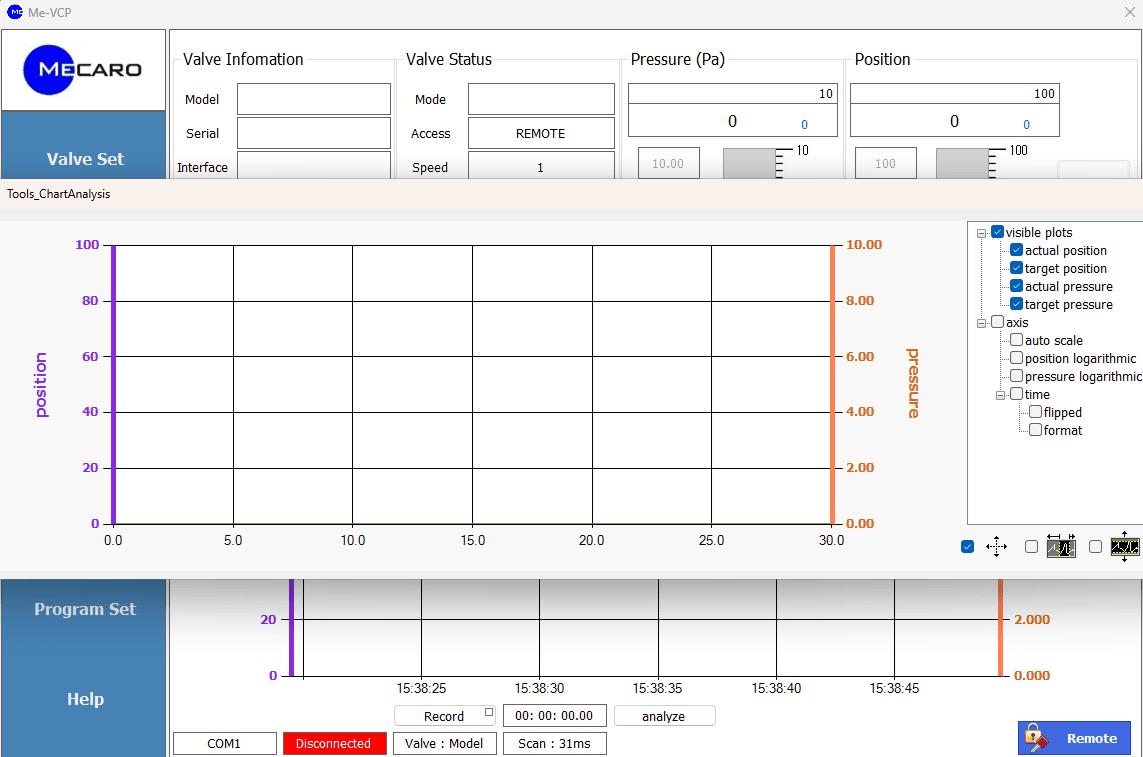 Tools - Chart Analysis (target/actual pressure·position 트렌드 분석)